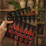 محفظة مطرّزة مع علاقة يد،